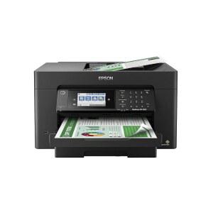 Epson Workforce Pro WF-7820 무선 올인원 와이드 포맷 프린터 자동 양면 인쇄 13인치 x 19인치 복사본 스캔 팩스 50페이지 ADF 250매 용지 용량 Alexa - Black과 함께 작동합니다