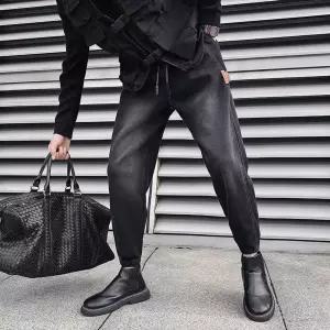 남성 데일리룩 일자핏 청바지 스키니진 블랙 캐주얼 팬츠 봄가을 배기 조거 인기3