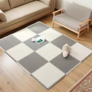 안마 의자 매트 2세트 방음 거실 원형 카페트 덮개 퍼즐