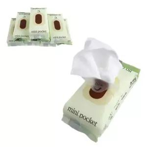 가방에 쏙 들어가는 미니 포켓 물티슈 (8매입x8개) 무향료 엠보싱 티슈