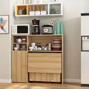 밥솥 거치대 접이식 주방 수납장 선반 렌지대 이동식 확장형