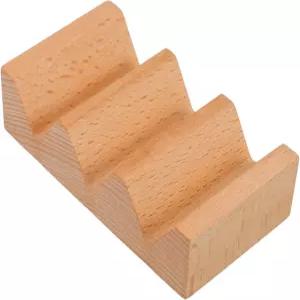 카빌록 나무 타코 홀더 및 스시 스탠드 가정 또는 레스토랑에서 롤과 핸드 롤을 제공하는 다기능 3그리드