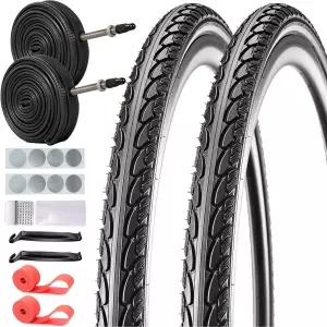 도로 하이브리드 자전거를 위한 프레스타 밸브가 있는 SIMEIQI 2 팩 700X35C 700X38C 700X45C 자전거