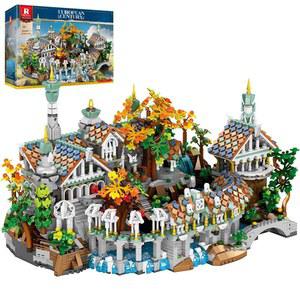 Reobrix 중세 밸리 시티 빌딩 컬렉션, 성인을 키트, 선물 및 모델 건축 4406개 이상적인 세트, 위한 장식용 사무실 유럽 가정 창의적