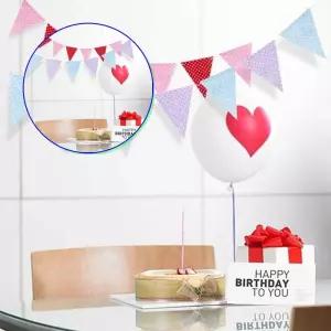 쌍문상회 diy 삼각플래그 DIY 생일 이니셜 파티용품 색상 모빌 풍선 가랜드