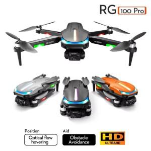 RG100 프로 드론 WIFI FPV 미니 4K HD 전문가용 듀얼 카메라 삼방향 장애물 회피 ESC 쿼드콥터 장난감 선물