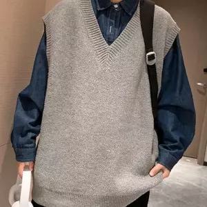 남성 오버핏 니트조끼 1P 봄가을 데일리 조끼 베스트