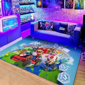 빈티지 게임 구역 러그 클래식 캐릭터 방 용 놀이방 침실 바닥 매트 3.3피트 x 5피트