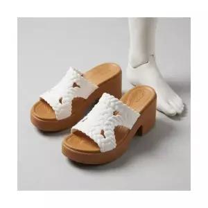 크록스 CROCS 여성 브루클린 우븐 슬라이드 힐 CHA 24SWSD209979 Z0WV 288711