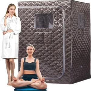 스마트막 풀사이즈 스팀 사우나 텐트 휴대용 전신 홈 스파 룸 1~2인용 넓은 공간 찜기 미포함47.28인치 x