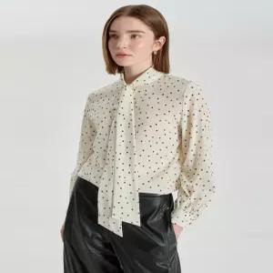 닥스 여성 26SS 아이보리 타이 장식 블라우스 DLBL6B204IV