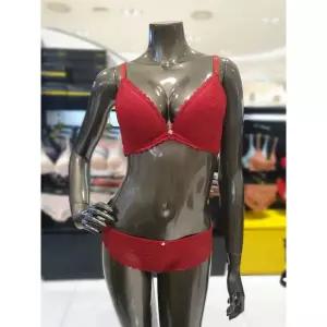 갤러리아 레드 원더핏 퍼팩트 에어젤패드 브라,햄팬티세트(75A~85C컵)WBWBR2K24T