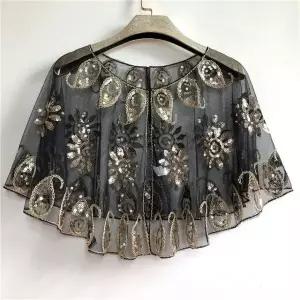 스팽글 숄 레이스 이브닝 드레스 화려한 파티 무대 의상 SH371