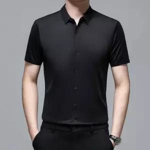 남자 반팔 와이셔츠 구김없는 여름 세미캐주얼 셔츠