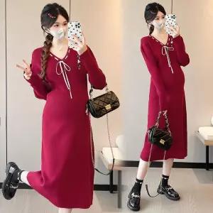 니트 원피스 치마 이너 여성패션 퍼프소매 슬림핏 DL4