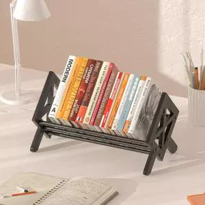 ART-GIFTREE 데스크톱 책장 정리함 우드 오피스 테이블탑 책 보관함 책/CD/잡지 디스플레이용 틸팅 (퓨어