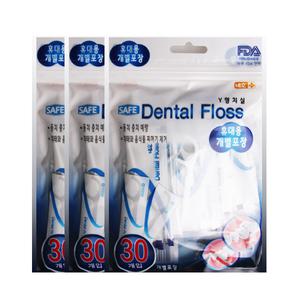 네오 덴탈 후로스 Y자형 치실 일회용치실 30개입 3개