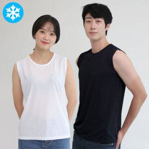 기능성 쿨론 나시 민소매 운동 헬스 쿨 티셔츠