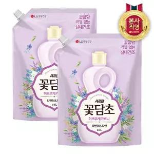 [LG생활건강]샤프란 꽃담초 부케가르니 섬유유연제 라벤더 리필 1.6L X 2개