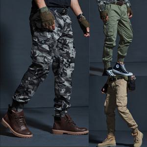 남자 밀리터리 카고 조거팬츠 전술 작업복 카모 조거바지