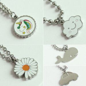 미아방지목걸이 써지컬스틸 유아동 아기 키즈 주니어 선물