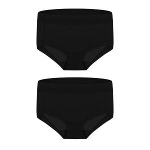 슬림9 여성 드로즈 네모팬티 숏, 블랙, S, 2개
