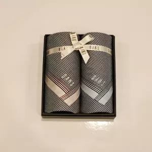 [대구백화점] [닥스]남녀2매 글랜체크 선염 손수건 세트(DE8번)