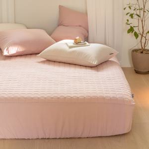 퓨어슬립 요거트 알러지케어 누빔매트리스커버 퀸 핑크, 1개