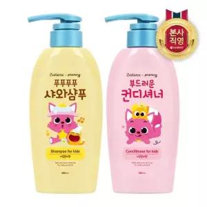 핑크퐁 샤와샴푸 380ml+컨디셔너 380ml 자몽릴리향)