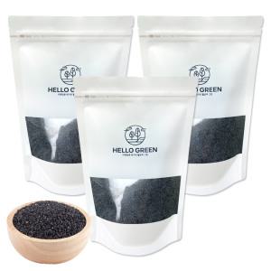 헬로우그린 국내산 볶은 검은깨 가루 250gX3(팩) 총750g 흑임자 분말