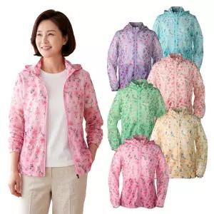 모렉스 여름 여성 플라워 망사 자켓 등산 메쉬 촌캉스 꽃잠바 햇빛차단