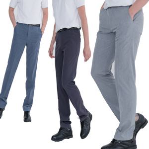 시원한 밴딩 남성 정장 캐주얼 바지 남자 여름 일자 스판 팬츠