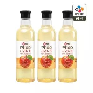 백설 건강발효 사과식초 500ml x3개