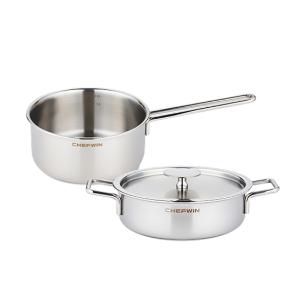 쉐프윈 304 스텐 통3중 미니냄비세트(3pcs), 16cm, 1개