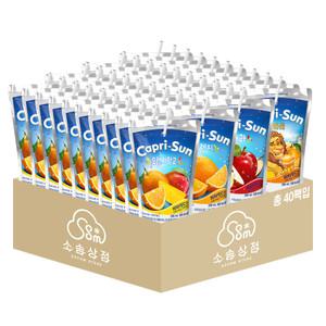 카프리썬 200ml 혼합 40팩 (오렌지망고+오렌지+사과+사파리 각 10팩)