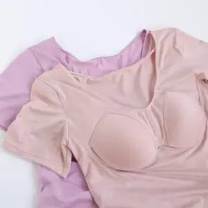 여성 브라런닝 소프트 3부 몰드 노와이어 반팔런닝 통풍매쉬 빅사이즈 엄마 할머니 4324