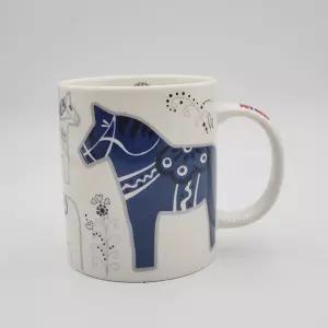 북유럽 스웨덴 달라호스 머그컵 네이비 (행운의 말)