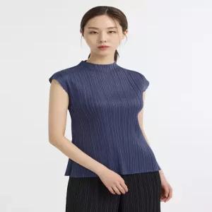 [플리츠미][플리츠미] 반 하이넥 캡소매 티블라우스_EPTSS024003