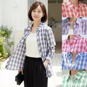 [엄마옷 로즈맘] 화민체크카라블라우스