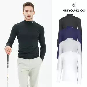 김영주 남성 골프웨어 차이나 냉감 쿨링 UV차단 기능성 긴팔 반목 이너 티셔츠
