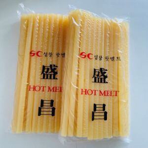 11mm 1kg 글루건심 노랑 노란색 황색 강력 글루스틱 성창핫멜트 1봉지 낱개 약35개