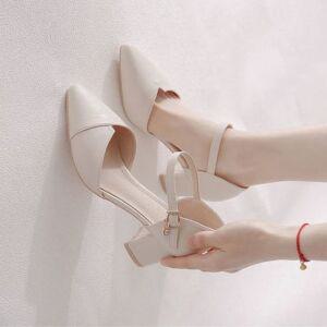 여성 구두 발편한 스트랩 펌프스 미들 메리제인 슈즈