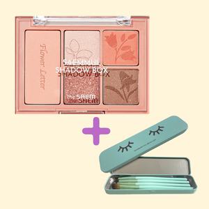 더샘 샘물 섀도우 박스 플라워레터 치크멀티팔레트+틴케이스 아이브러쉬 5종
