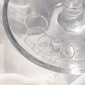 92.5 silver 순 은 여성 데일리 레이어드 패션 다이아커팅 열손가락 실반지