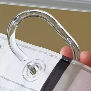 샤워 커튼 링 라운드 투명 12P 고리 샤워부스 목욕/커튼링/커텐/걸이/봉/고정/집게/블라인드/용품/다용도