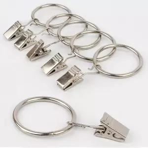 커튼 집게링 대 6P 커튼링 커튼집게 커튼핀 커튼고리/고리/커텐/걸이/봉/링/샤워/고정/집게/블라인드/용품