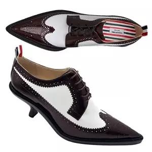 [톰브라운]톰브라운 소프트 스파졸라토 75MM 커브 힐 롱윙 스펙테이터 브로그 FFH223BL0043614