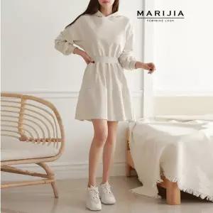 [하프클럽/마리지아]퐁당 후드 미니 원피스_MOPA51021