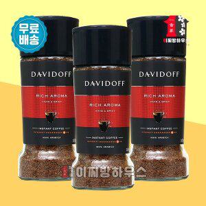 다비도프 리치아로마 100g x3개 콜롬비아 3대커피 아라비카 스페셜티커피