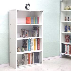 드림퍼니처 모던1036 유리문 깊이24cm 4단 DVD 수납장 6단 CD 장식장 3단 진열장 피규어 소품장 다용도 틈새장 책장 공간박스